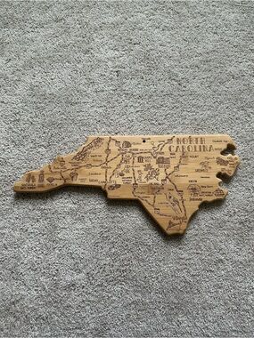 North Carolina Bamboo State-Shaped Cutting/Serving Board